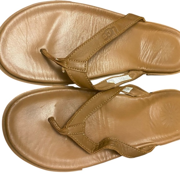 UGG  Australia Seaside Leather Flip Flops - Picture 1 of 9